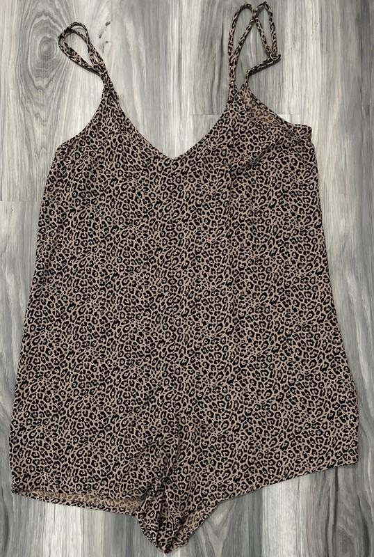 American Eagle Romper Spaghetti Strap Leopard Print Size M