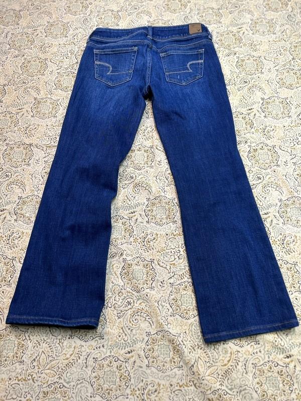 American Eagle Slim Boot Womens Jeans Designer Blue Sz 2 Reg Ladies Casual Wear