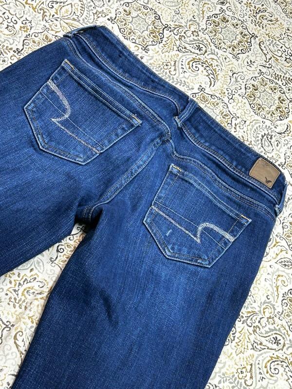 American Eagle Slim Boot Womens Jeans Designer Blue Sz 2 Reg Ladies Casual Wear