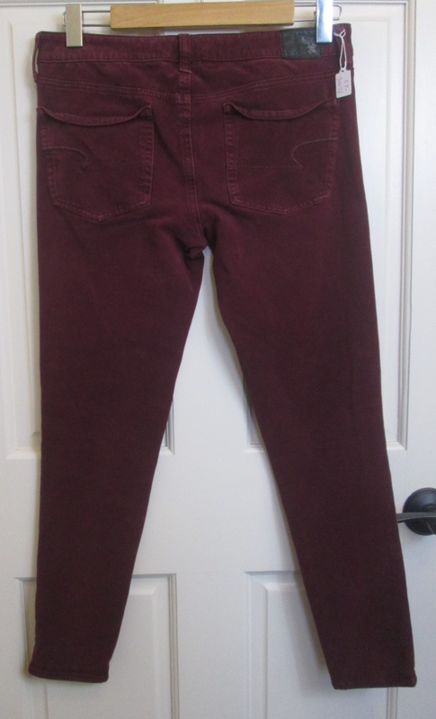 American Eagle Wine Jegging Womens 8 31x26 Pockets 360 Super Stretch 59-35021