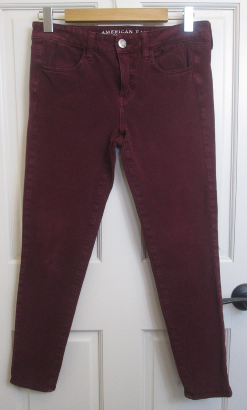 American Eagle Wine Jegging Womens 8 31x26 Pockets 360 Super Stretch 59-35021