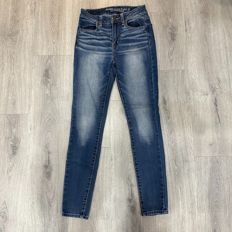 American Eagle Women’s High Rise Jegging Size 0 Short Super Stretch Denim