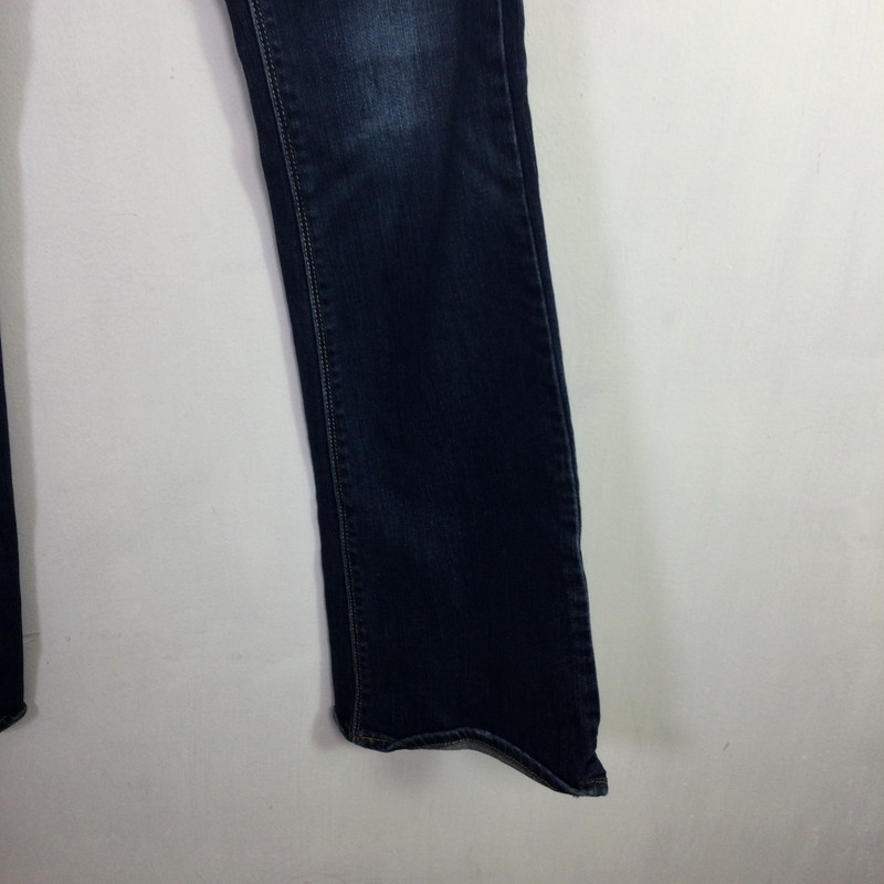 American Eagle Womens Artist Flared Leg Jeans Denim Stretch Low Rise Blue Size 4