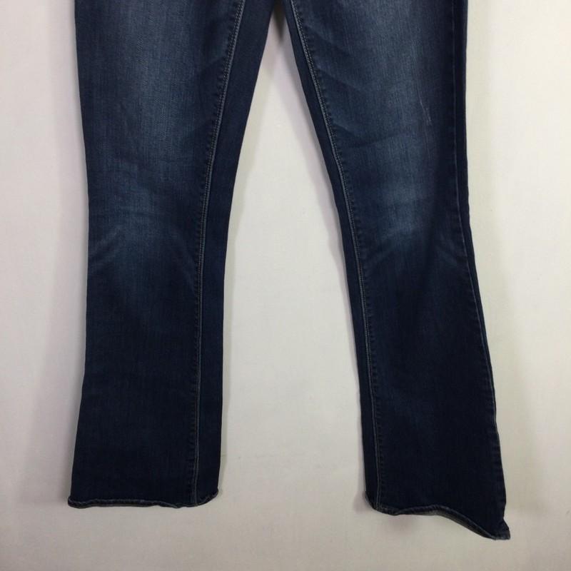 American Eagle Womens Artist Flared Leg Jeans Denim Stretch Low Rise Blue Size 4