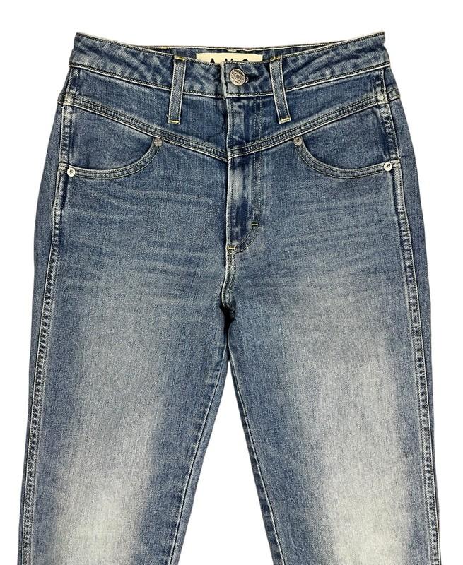 Amo Freja Denim Ankle Jeans Medium Vintage Front Yoke High Rise Women's Size 26