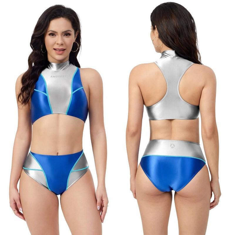 AMORESY Japanese Girl Swimwear Cheerleading Sexy Cute Trunks Footbal Bikini Sets