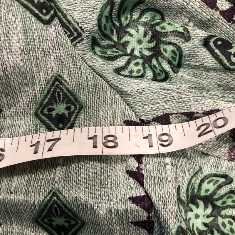 ANANDAS Peasant Boho Woven Mini Dress Floral Size Medium M Green Art To Wear NEW