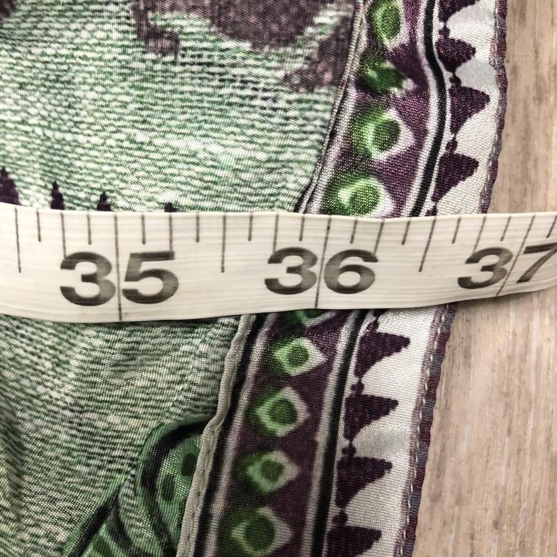 ANANDAS Peasant Boho Woven Mini Dress Floral Size Medium M Green Art To Wear NEW