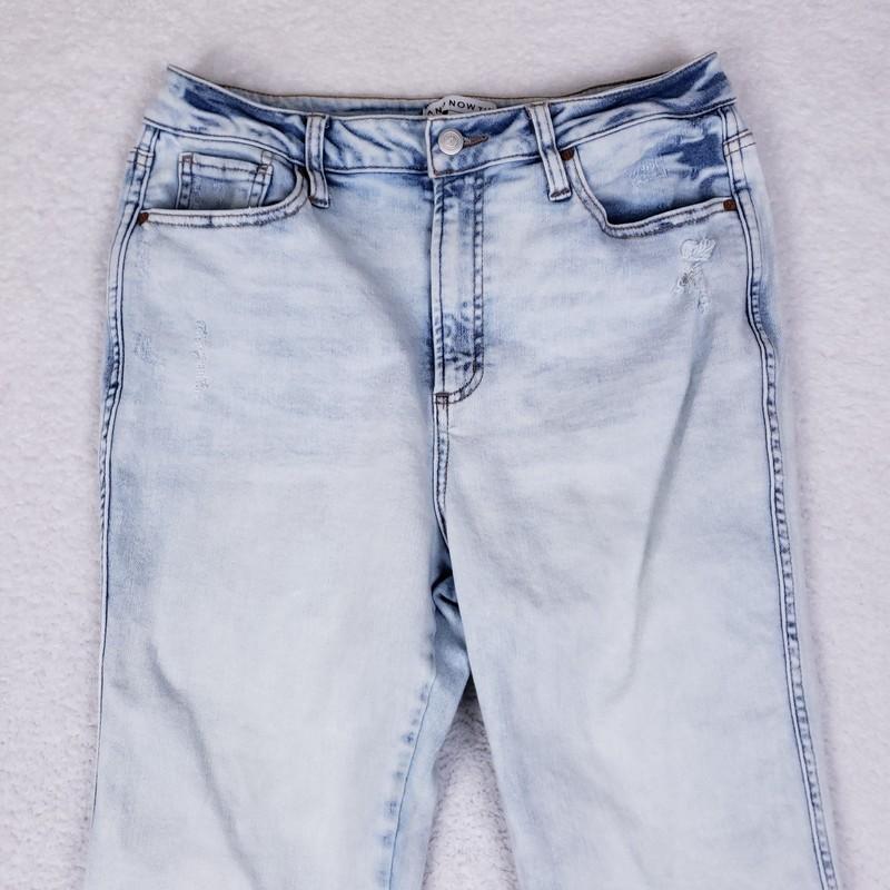 And Now This Light Wash Flare Jeans 31 Raw Hem Stretch Denim Y2K Retro Style