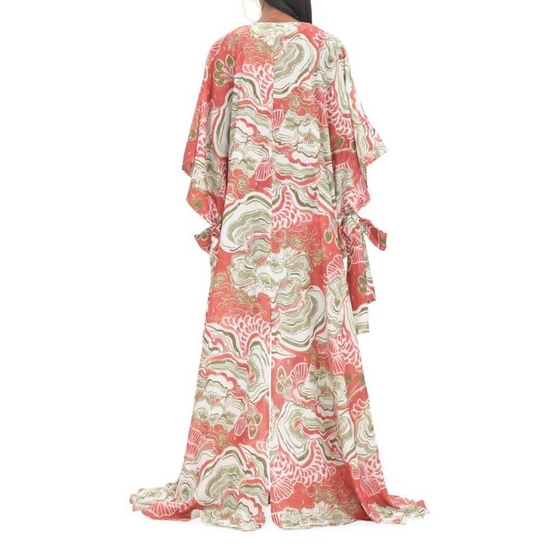 Andrea Iyamah Gamba Maxi Tie-Waist Robe