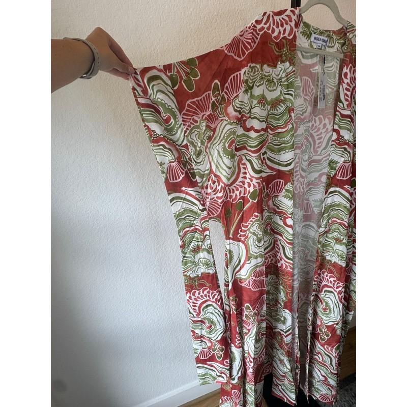 Andrea Iyamah Gamba Maxi Tie-Waist Robe