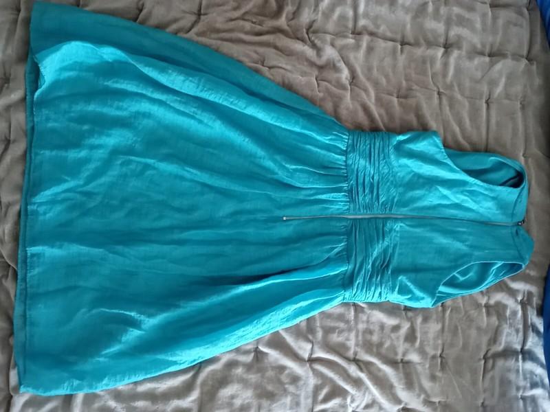 Andrew Marc Mark New York 50's Retro Style Turquoise Dress Sz 2
