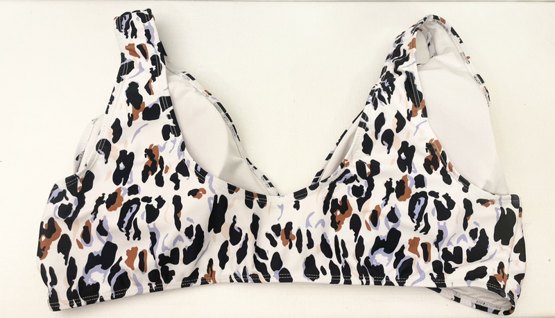 Animal Print Bikini TOP Plus Size 3XL Bathing Swimsuit Padded White Blue Black