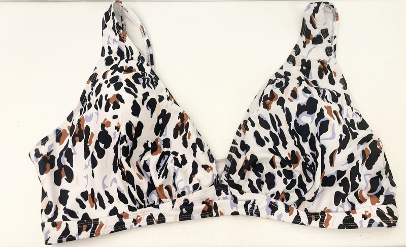 Animal Print Bikini TOP Plus Size 3XL Bathing Swimsuit Padded White Blue Black