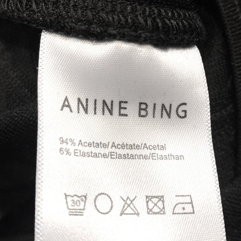 ANINE BING Womens Alaia Long Sleeve Ruffle Dress Black (MSRP $349)