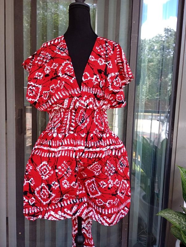 Ankara African Print Short Jumpsuit Size M - L