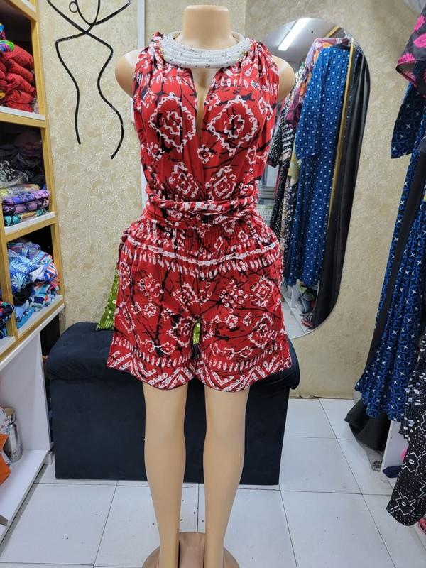 Ankara African Print Short Jumpsuit Size M - L