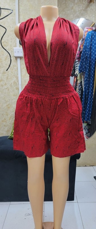 Ankara African Print Short Jumpsuit Size M - L