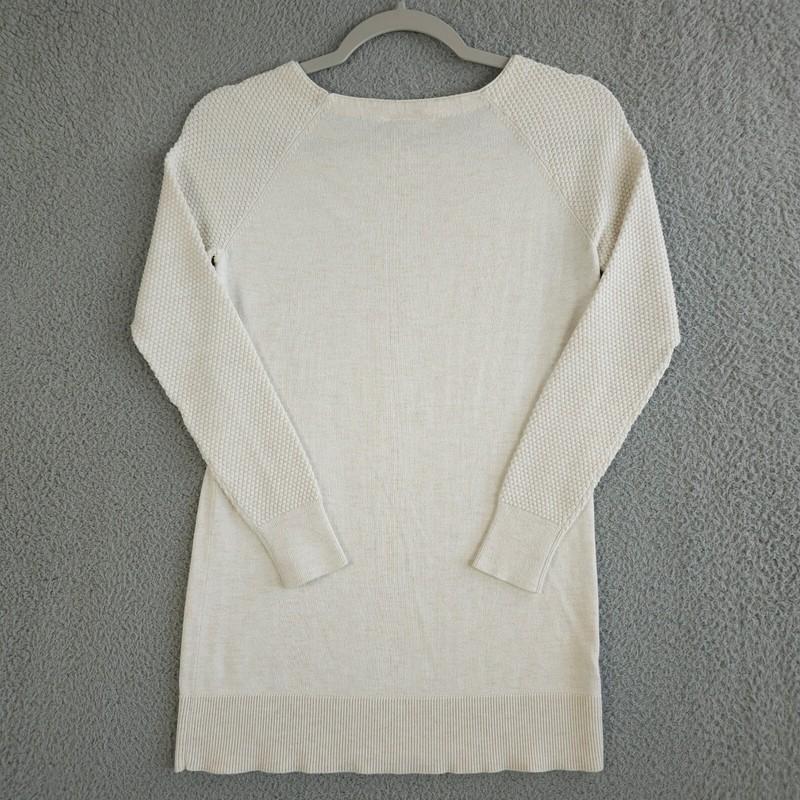 Ann Taylor LOFT Sweater Womens XSP Petite Cream Raglan Sleeve Pullover Tunic