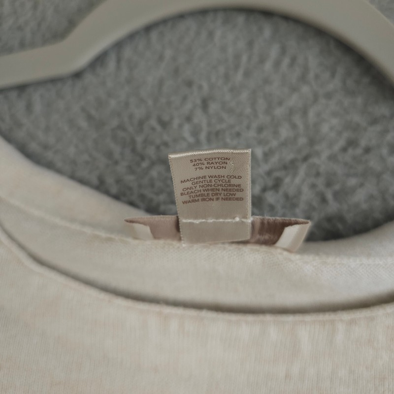 Ann Taylor LOFT Sweater Womens XSP Petite Cream Raglan Sleeve Pullover Tunic