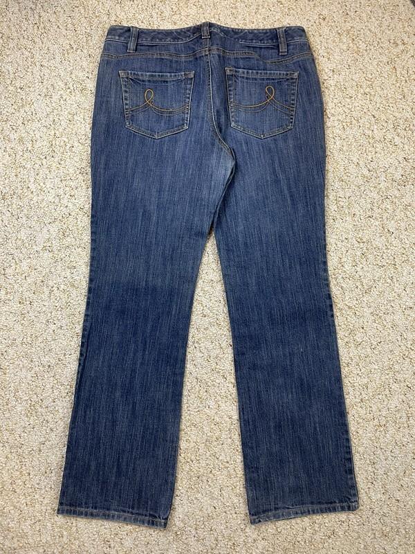 Ann Taylor Loft Women's Straight Stretch Blue Jeans Sz 8 ( 34x30 )