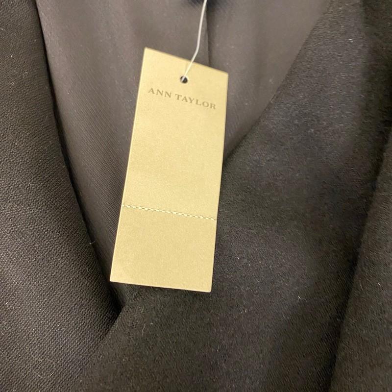 Ann Taylor Moto Jacket Women's Size 14 Black Wool Blend Full Zip New NWT