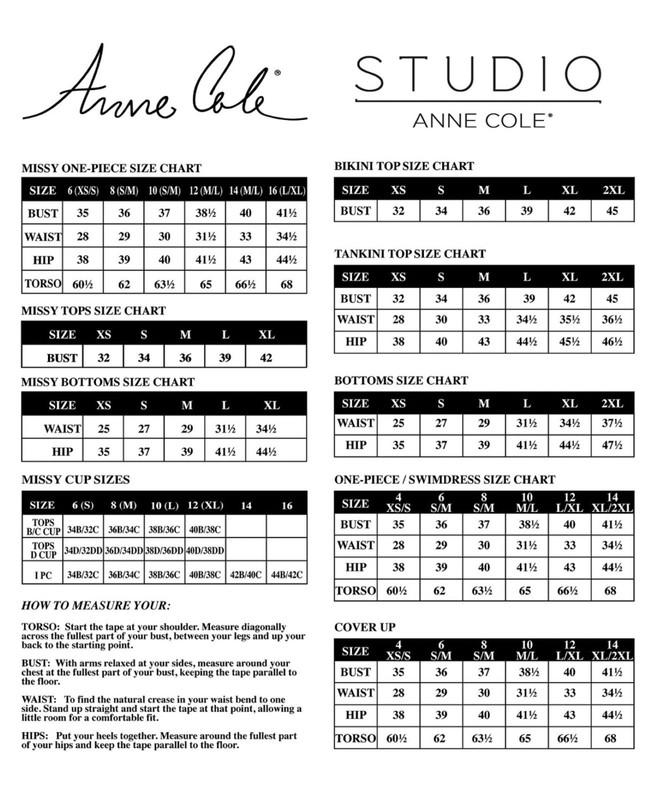 Anne Cole Printed Plunge-Front One-Piece Swimsuit MSRP $108