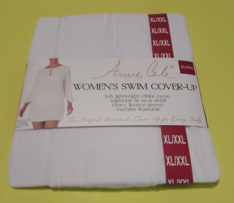Anne Cole Women's White Lightweight Swim Cover Up Size XL/XXL New With Tags