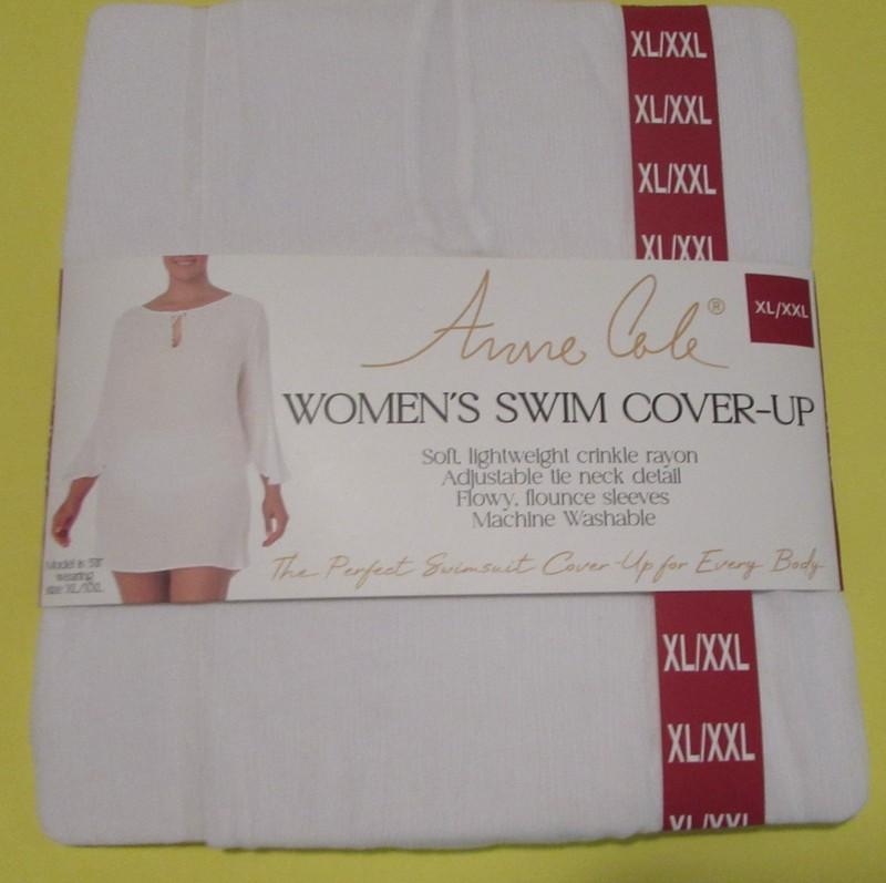 Anne Cole Women's White Lightweight Swim Cover Up Size XL/XXL New With Tags