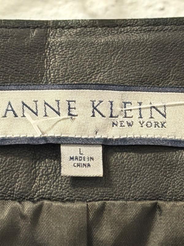 Anne Klein Womens Black Leather Jacket Size Large Women Jacket. NWOT
