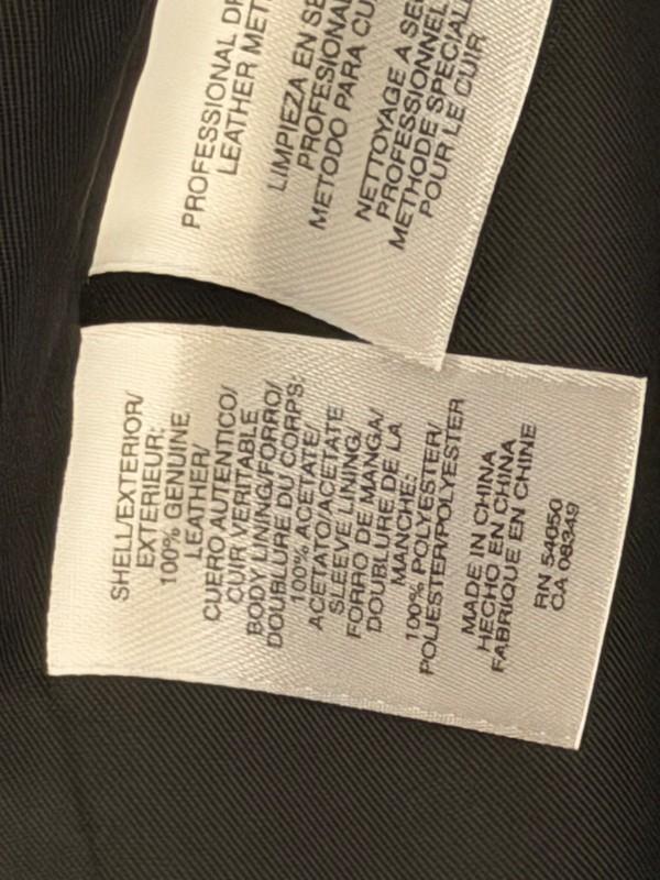 Anne Klein Womens Black Leather Jacket Size Large Women Jacket. NWOT