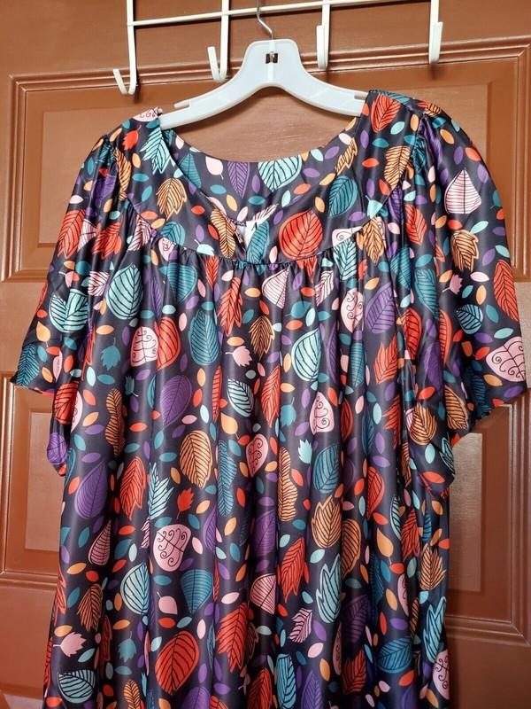 Anthony Richards House Dress Leaves Pattern MuuMuu Womens Size 1X