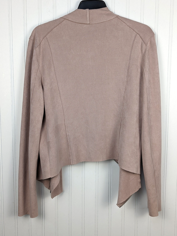 ANTHROPOLOGIE BLANKNYC Soft Blush Pink Faux Suede Leather Jacket Size M