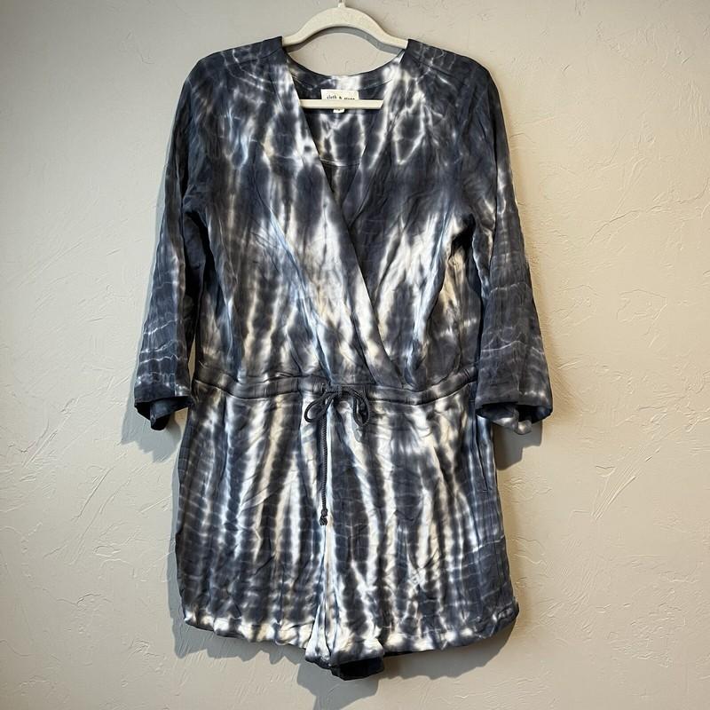 Anthropologie Cloth & Stone Jumpsuit Jumper Women Tie Dye L Long Sleeve Boho