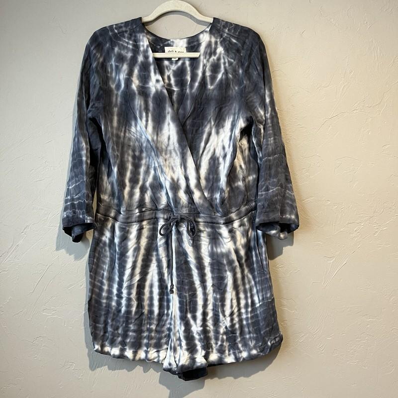 Anthropologie Cloth & Stone Jumpsuit Jumper Women Tie Dye L Long Sleeve Boho