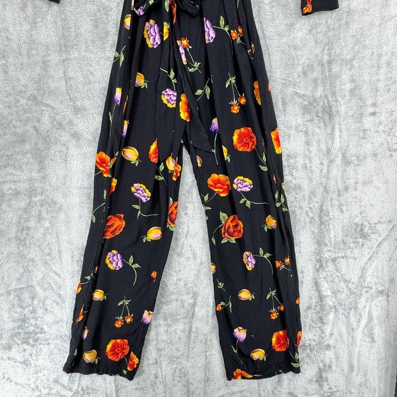 Anthropologie Eva Franco Jumpsuit 0 Petite Floral Cottage Belted Straight Leg