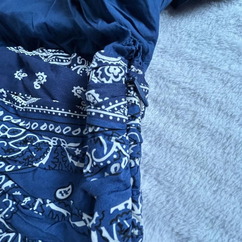 Anthropologie Holding Horses Womens Bandana Shirt Dress Size 6 Navy Long Sleeve