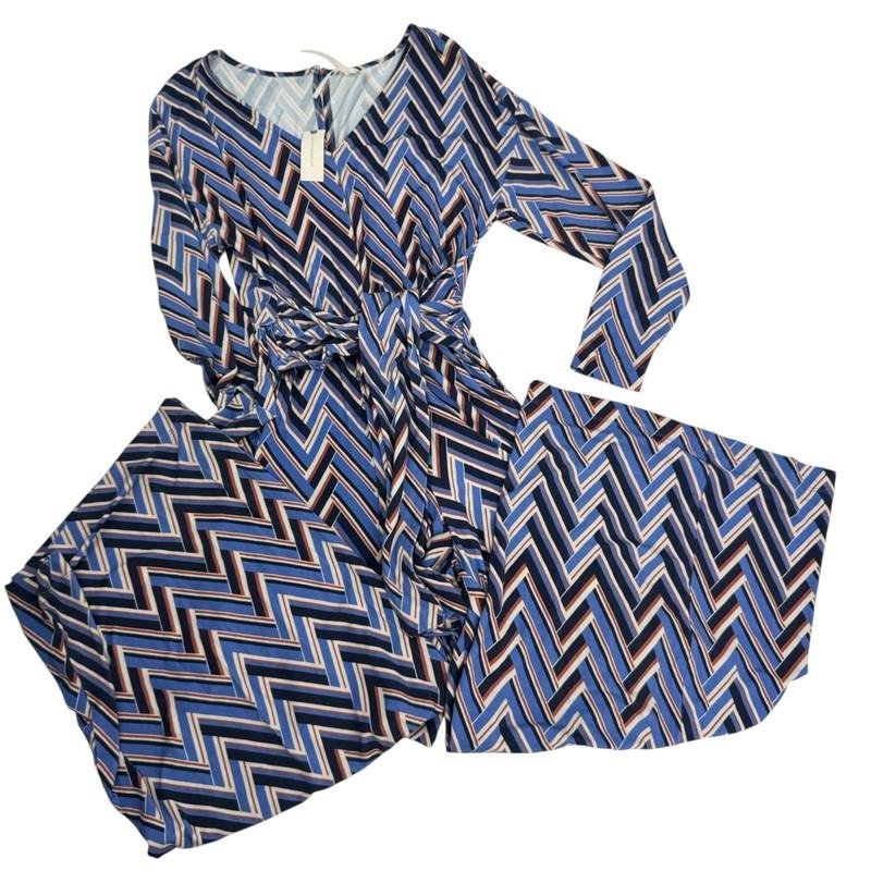 Anthropologie Jumpsuit Women XS Navy Marin Wide Leg V Neck Tie Back Sz S NEW