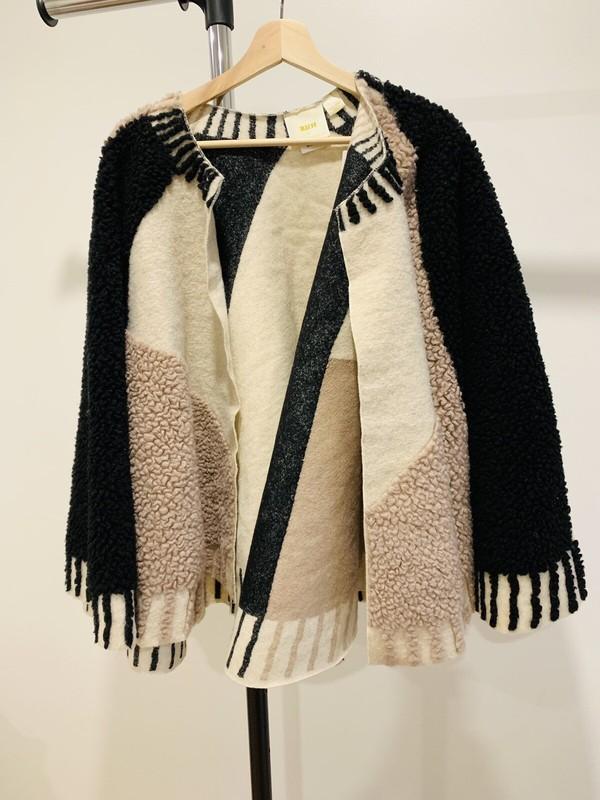 ANTHROPOLOGIE Maeve **Dusk & Dawn Capelet** Open Front Pullover Neutral Motif OZ