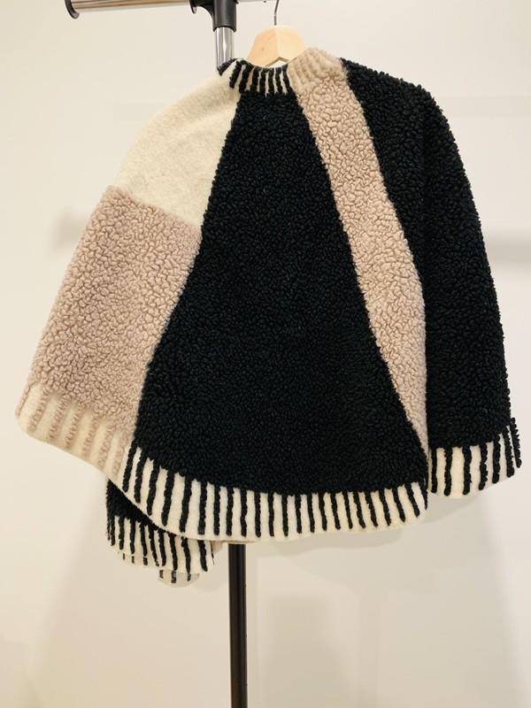 ANTHROPOLOGIE Maeve **Dusk & Dawn Capelet** Open Front Pullover Neutral Motif OZ
