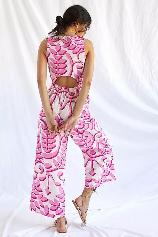 Anthropologie Rosy Cut-Out Jumpsuit Size 0 New Nwt