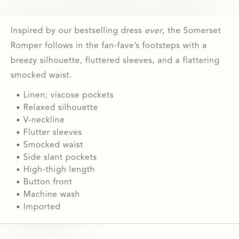 Anthropologie The Somerset Romper Linen Edition In Bright Pink
