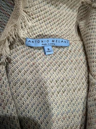 Antonio Melani Italy Women’s Size Small Sweater Cardigan Cream Buttons Pockets