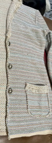 Antonio Melani Italy Women’s Size Small Sweater Cardigan Cream Buttons Pockets