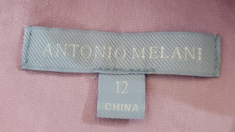 Antonio Melani Jumpsuit Womens 12 Purple Linen Blend Wide Leg Tie Belt Cropped