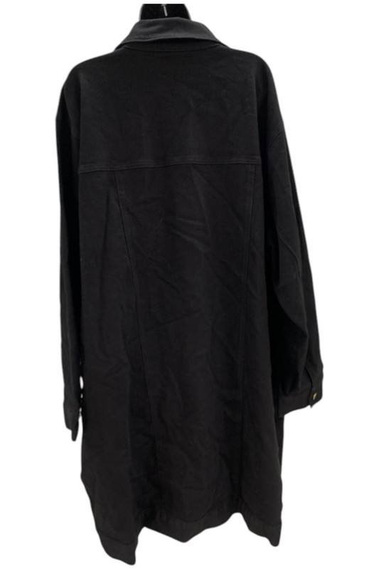 Antthony Women's Long Duster Denim Jacket Black