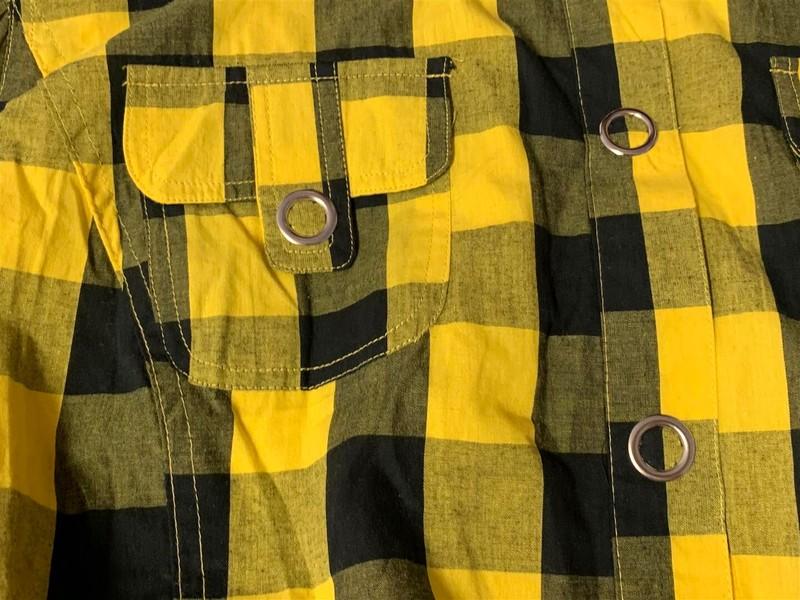 Apollo Outerwear Yellow/Black Checkered Short Snap-Front Jacket 3XL - NEW/NWOT