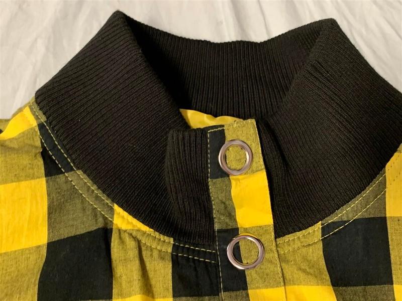 Apollo Outerwear Yellow/Black Checkered Short Snap-Front Jacket 3XL - NEW/NWOT