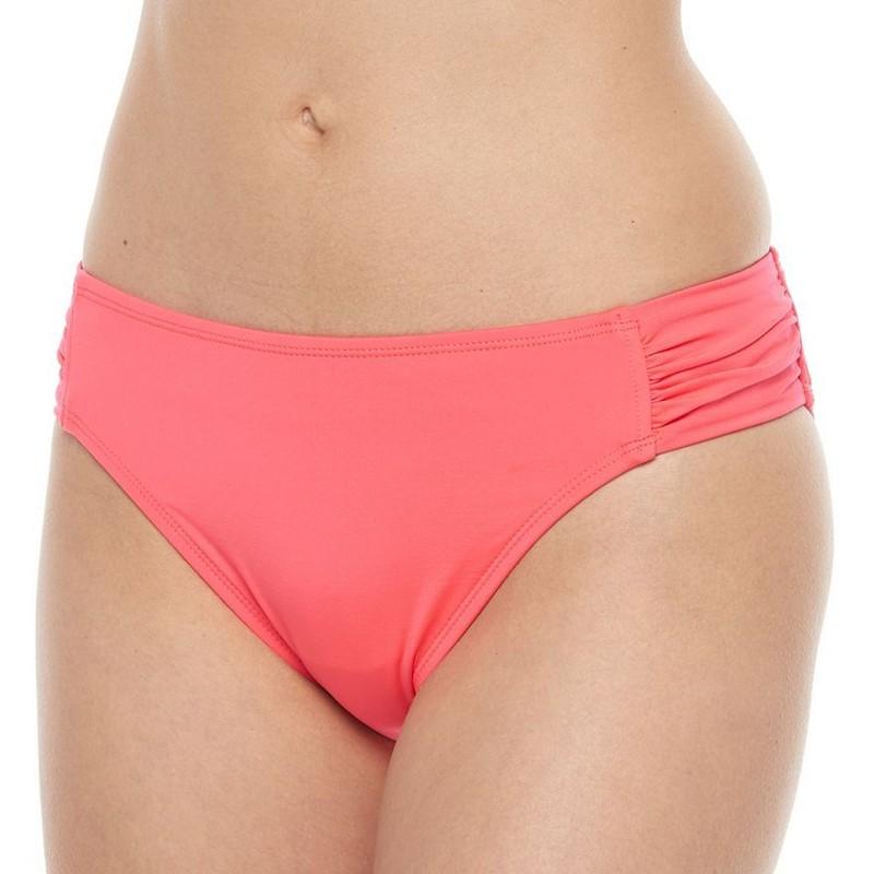 Apt 9 Coral Shirred Full Coverage Bikini Bottoms Swimsuit Women's S M L 1X XXL