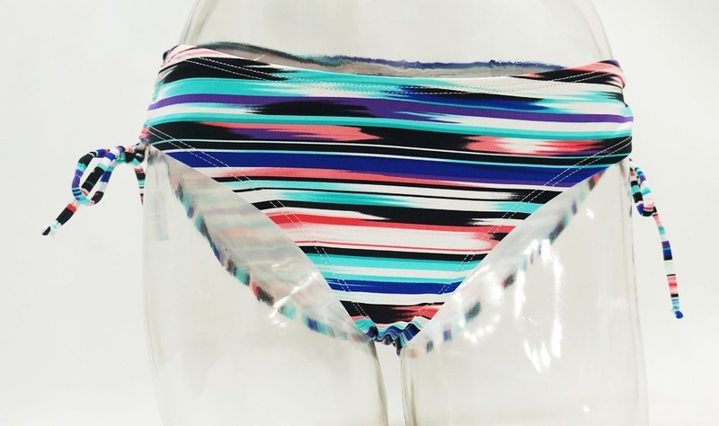 Apt 9 Multi Striped Side Tie Bikini Bottoms Swimsuit Women's S M L XL XXL 1X